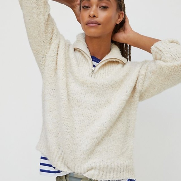 Anthropologie Quarter Zip Knit Sweater - Picture 1 of 3